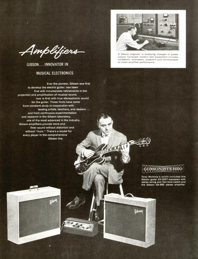 1960 Gibson electric guitars and amplifiers catalog page 20