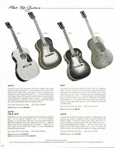 1960 Gibson electric guitars and amplifiers catalog page 34