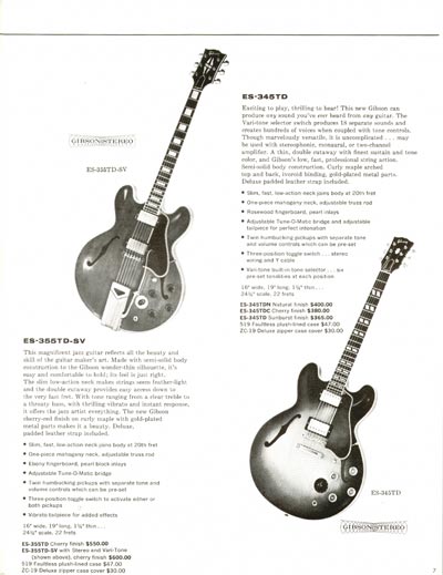 1960 Gibson electric guitars and amplifiers catalog page 7