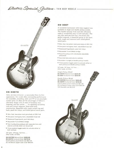 1960 Gibson electric guitars and amplifiers catalog page 8