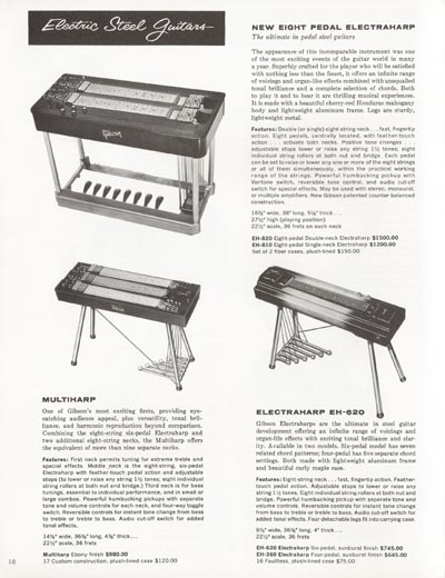 1962 Gibson electric guitars and amplifiers catalog page 18