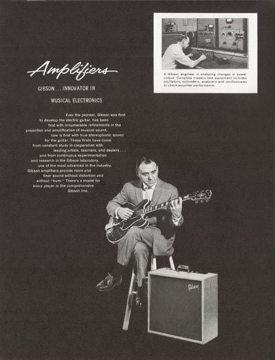 1962 Gibson electric guitars and amplifiers catalog page 20