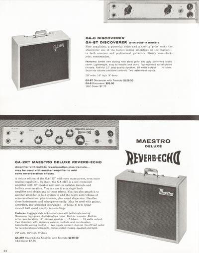 1962 Gibson electric guitars and amplifiers catalog page 24