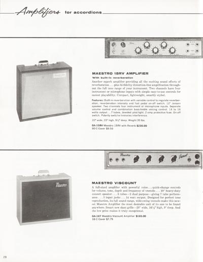 1962 Gibson electric guitars and amplifiers catalog page 28