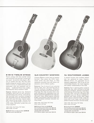 1962 Gibson electric guitars and amplifiers catalog page 35
