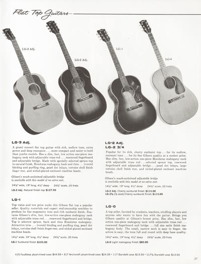 1962 Gibson electric guitars and amplifiers catalog page 37