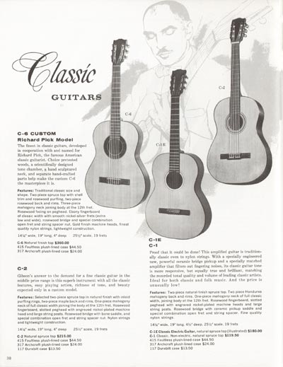 1962 Gibson electric guitars and amplifiers catalog page 38