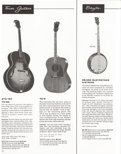 1962 Gibson electric guitars and amplifiers catalog page 42