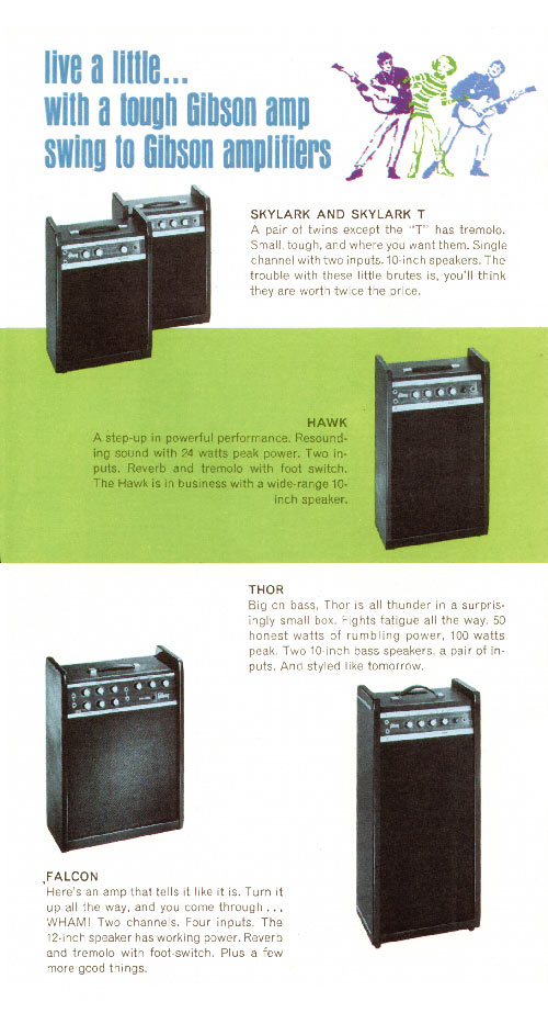 1968 Gibson 'It Goes Where You Go' catalog, page 4: 1968 Gibson guitar pamphlet page 4 L5-S