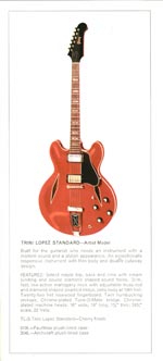 1970 Gibson Electric Acoustic catalog page 4 - Gibson Trini Lopez Standard