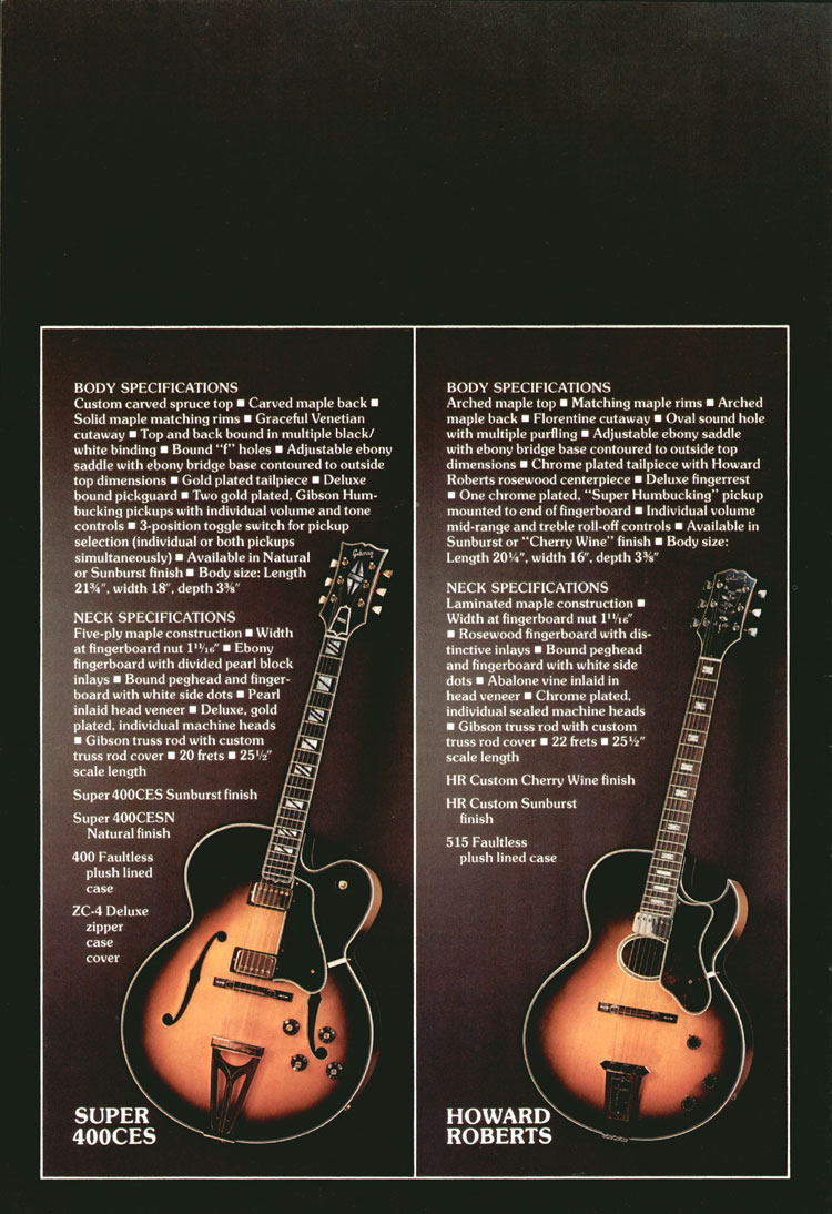 1975 Gibson custom order & electric acoustic catalog page 10