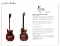 1978 Gibson Quality / Prestige / Innovation catalog page 7 - Les Paul Special Double Cutaway and The "Paul"