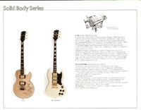 1978 Gibson Quality / Prestige / Innovation catalog page 8 - Gibson L5-S and SG Custom