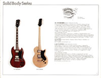 1978 Gibson Quality / Prestige / Innovation catalog page 9 - Gibson SG Standard and L-6S Custom