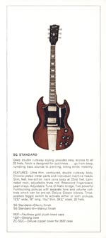 1970 Gibson electric bass catalog page 3 - Gibson SG Standard
