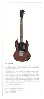 1970 Gibson electric bass catalog page 5 - Gibson SG Junior