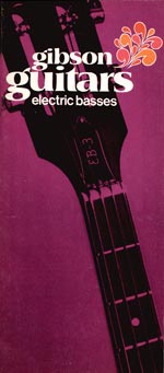 1970 Gibson electric bass catalog front cover
