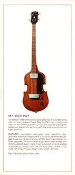 1970 Gibson electric bass catalog page 2