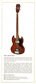 1970 Gibson electric bass catalog page 3