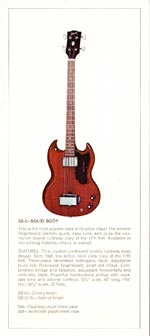 1970 Gibson electric bass catalog page 5