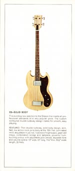 1970 Gibson electric bass catalog page 6