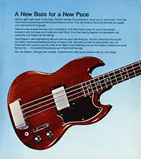 1972 Gibson bass guitar catalog page 2: Gibson EB-4L