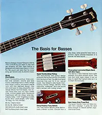 1972 Gibson bass guitar catalog page 3: Gibson EB-4L