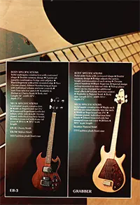 1975 Gibson bass guitar catalog page 7 -  - the Gibson EB3 and Grabber
