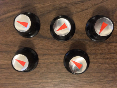 1960s Gibson amplifier knobs