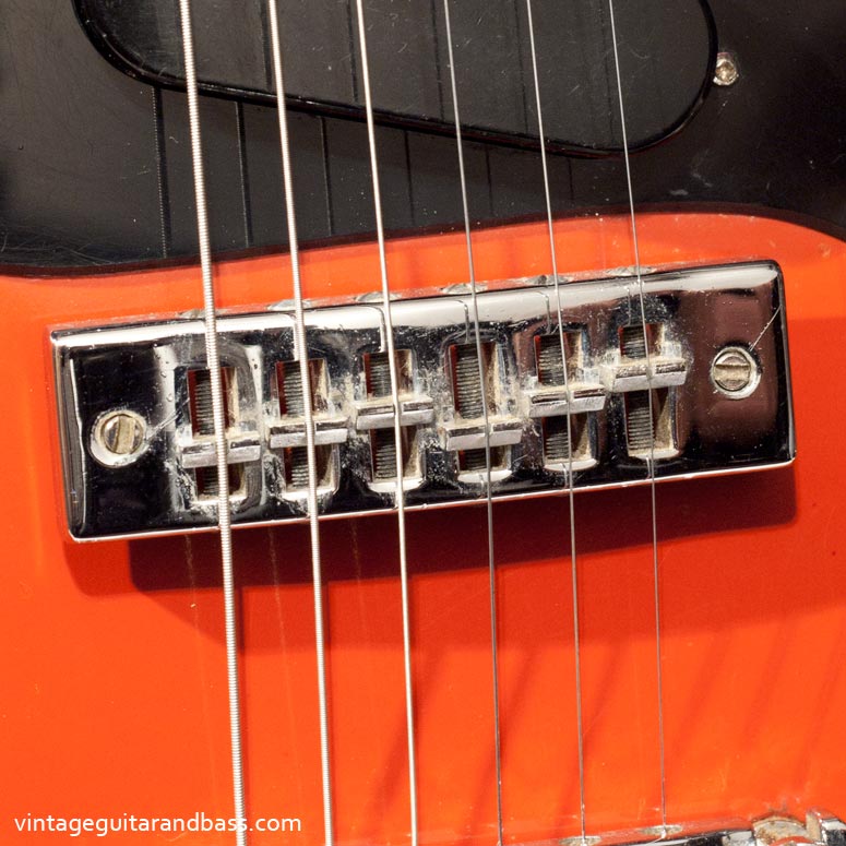 Gibson 1970s Schaller wide-travel 'harmonica' tune-o-matic bridge