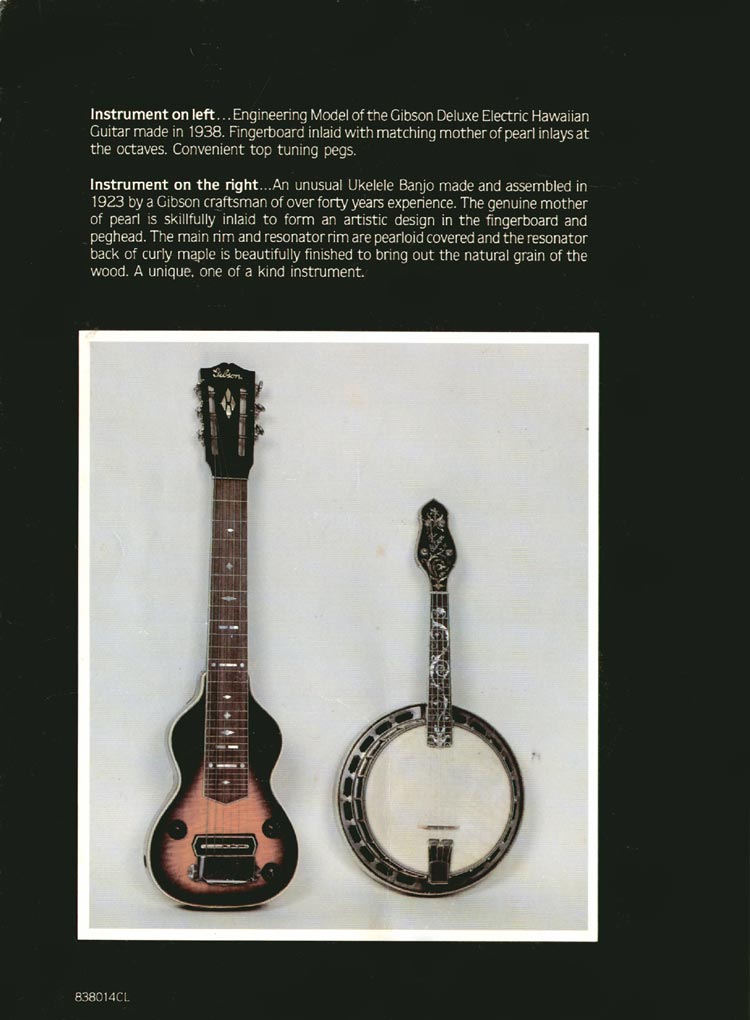 1980 Gibson Guitars catalog, back cover