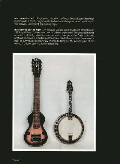 1980 Gibson Guitars catalog back cover