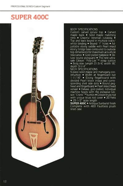 1980 Gibson Guitars catalog page 12