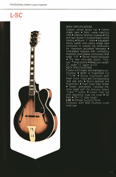 1980 Gibson Guitars catalog page 13