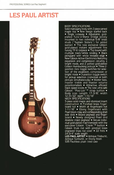 1980 Gibson Guitars catalog page 19