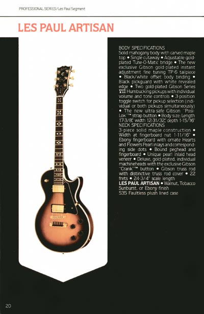 1980 Gibson Guitars catalog page 20