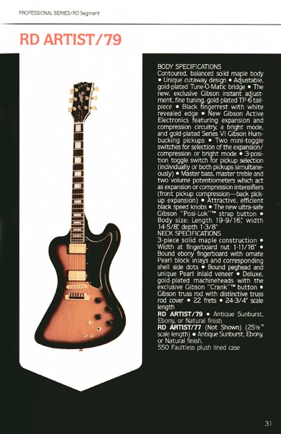 1980 Gibson Guitars catalog page 31