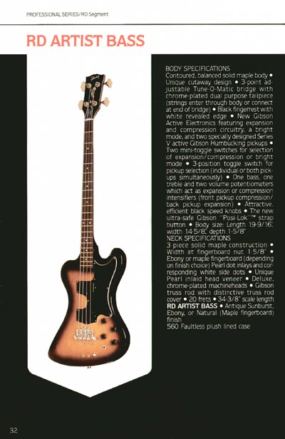 1980 Gibson Guitars catalog page 32