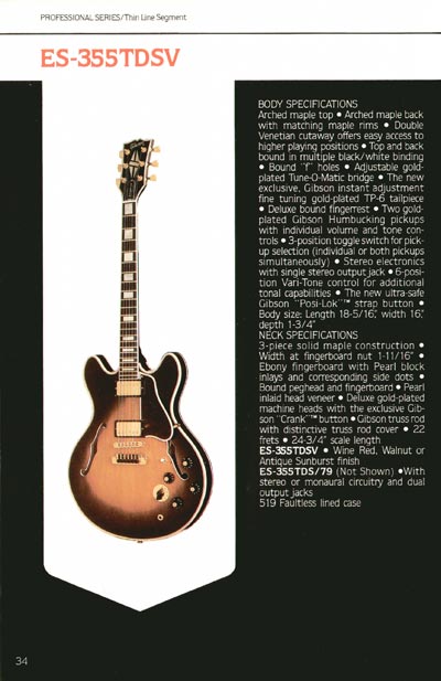 1980 Gibson Guitars catalog page 34