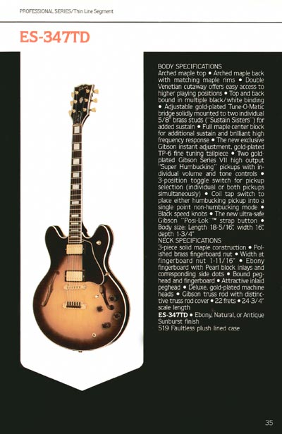 1980 Gibson Guitars catalog page 35