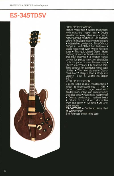 1980 Gibson Guitars catalog page 36