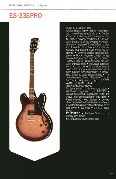 1980 Gibson Guitars catalog page 37