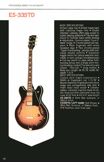 1980 Gibson Guitars catalog page 38