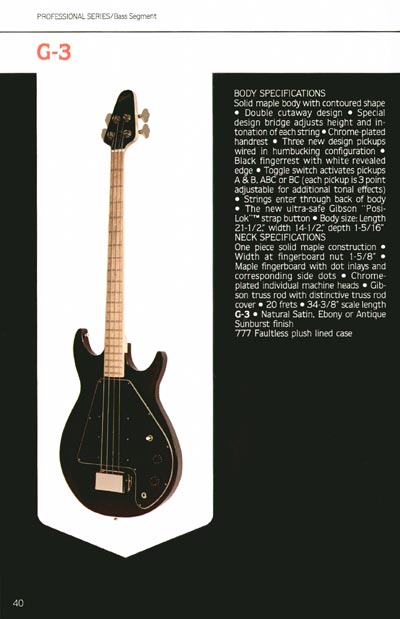 1980 Gibson Guitars catalog page 40