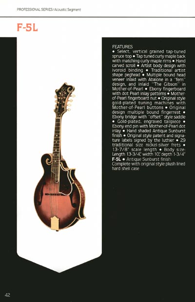 1980 Gibson Guitars catalog page 42
