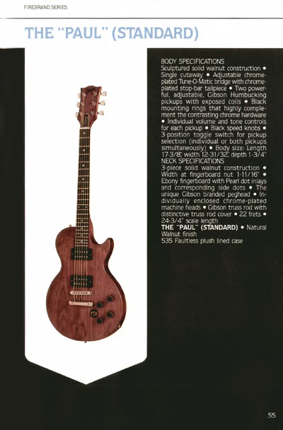 1980 Gibson Guitars catalog page 55