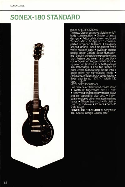1980 Gibson Guitars catalog page 62