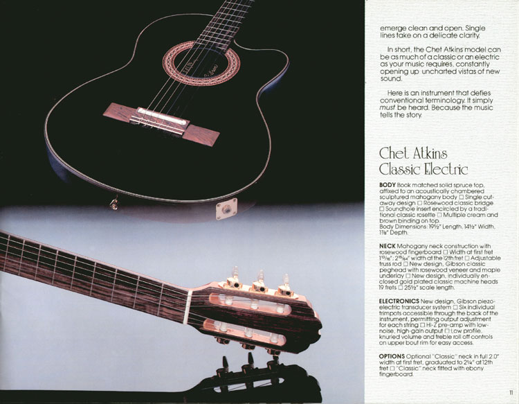 1983 "Gibson American-made. World-played" catalog, page 11: Chet Atkins Classic Electric Guitar