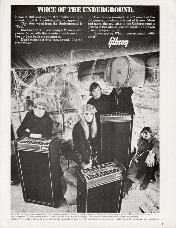 Gibson advertisement (1969) Voice of the Underground