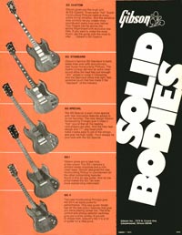 1973 Gibson solid bodies catalogue